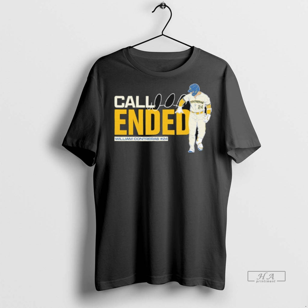 Trendy Official William Contreras Milwaukee Brewers Call Ended Signature Art Tee Sweater