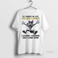 Trendy Official Wolf To Thrive In Life You Need 3 Bones A Wishbone A Backbone
