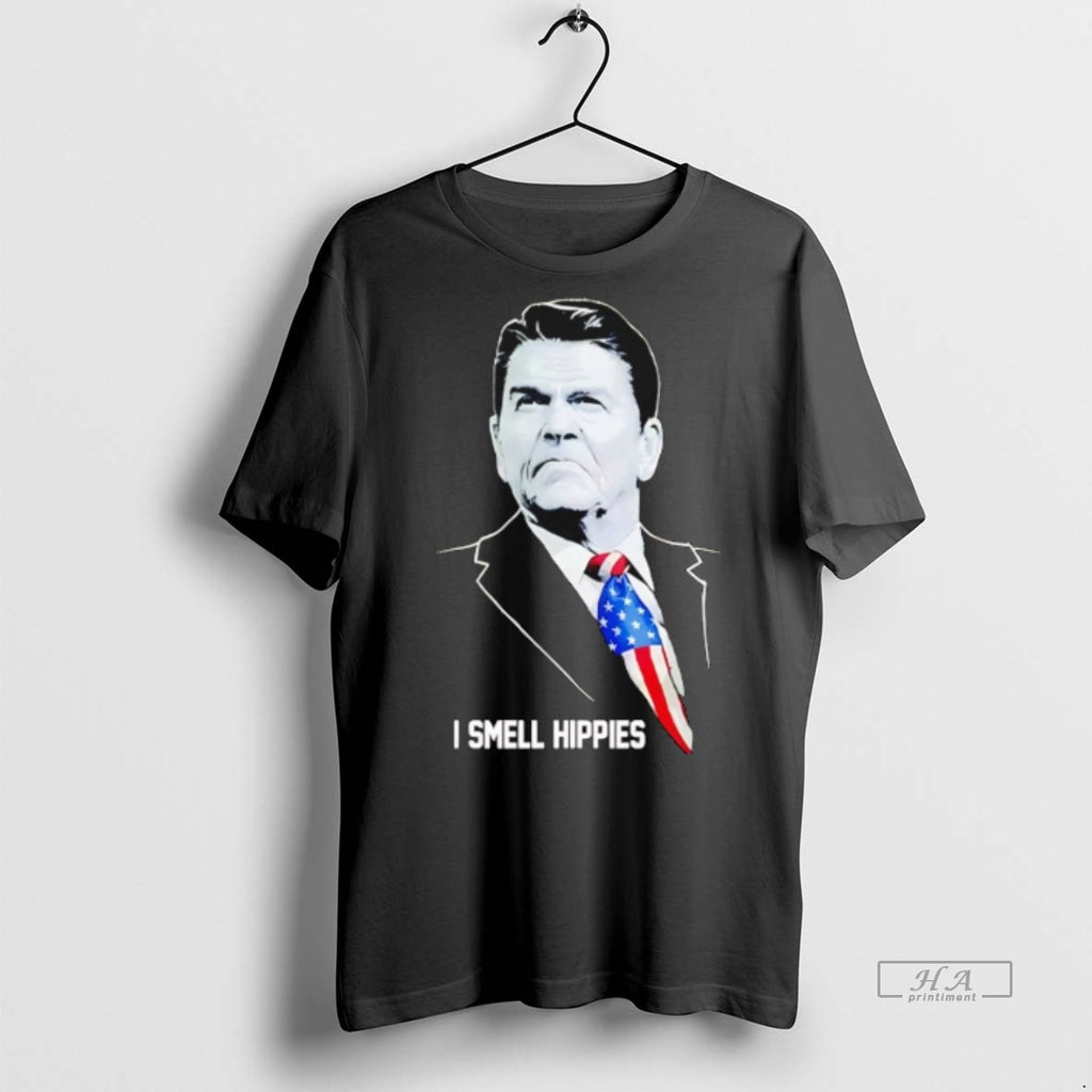 Trendy Official Rk73wz34 Ronald Reagan I Smell Hippies Tee Sweater
