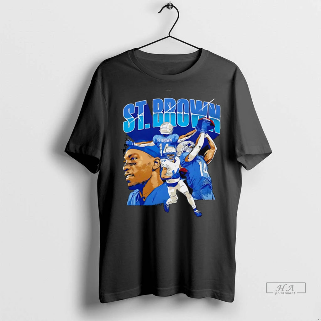 Trendy Officials Amon Ra St Brown Detroit Collage Shirt Sweater