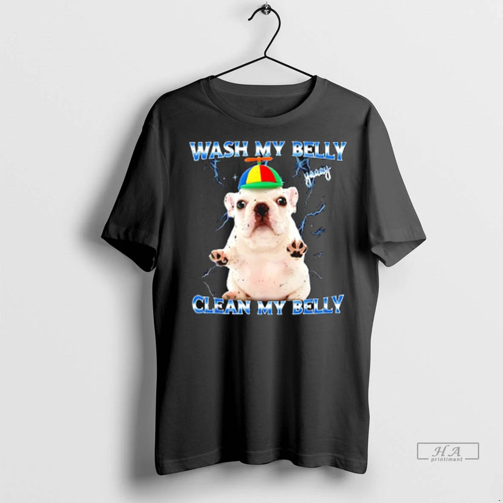 Trendy Officials Pitbull Dog Wash My Belly Clean My Belly Shirt Sweater