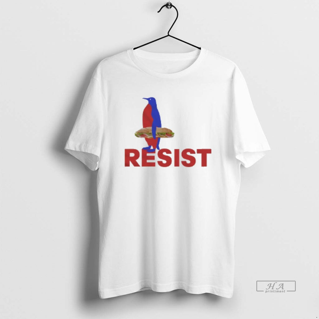 Trendy Penguin Holding Sandwich Resist Political 2025