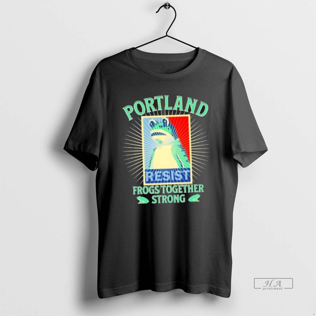Trendy Portland Frogs Together Strong Retro