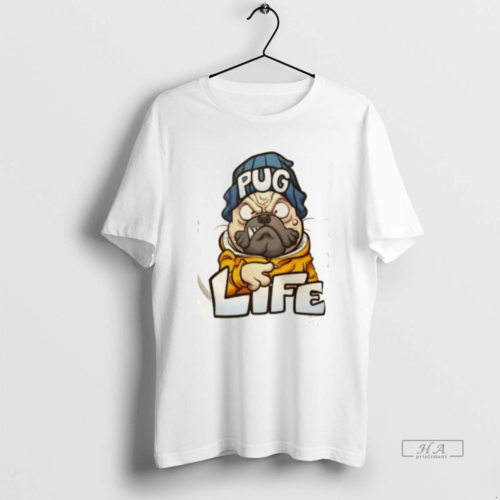 Trendy Pug Life Gangsta Dog Cartoon