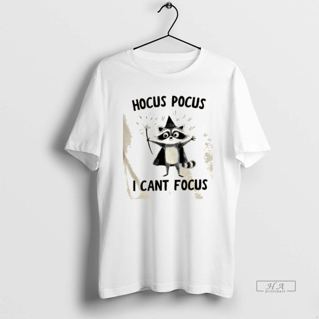 Trendy Raccoon Wizard Hocus Pocus I Cant Focus
