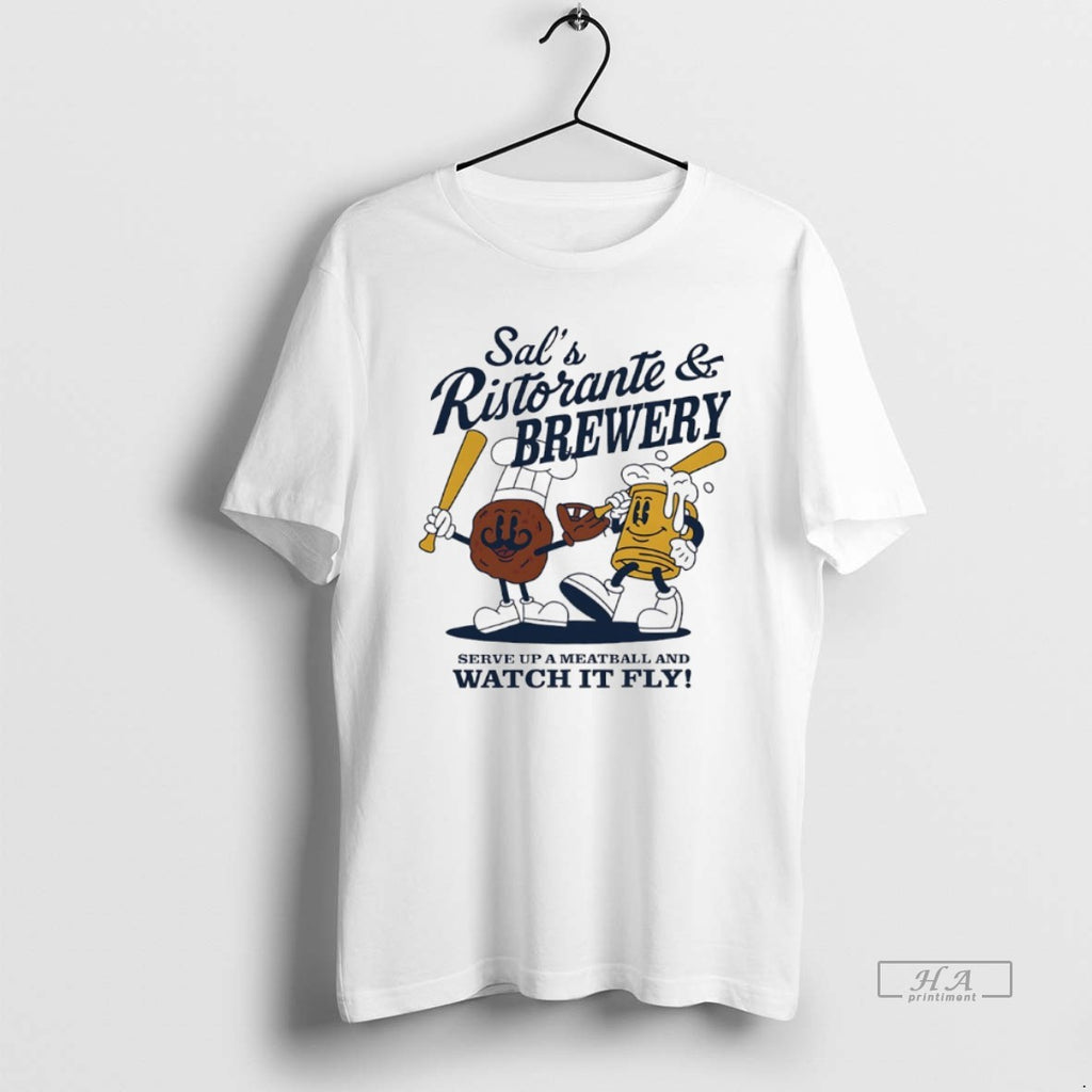 Trendy Sal Frelick Milwaukee Brewers Sals Ristorante And Brewery Superstar Cartoon