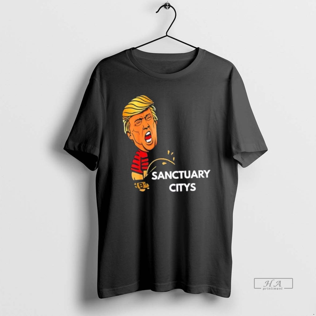 Trendy Sanctuary City Opponent Patriotic Law Enforcement Trump Piss On