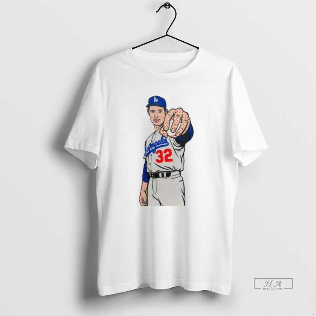 Trendy Sandy Koufax Los Angeles Dodgers 2025 Graphic Mens White Tee