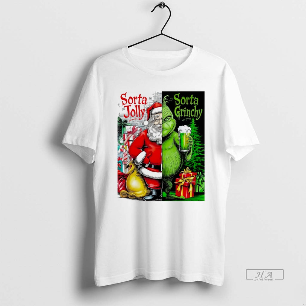 Trendy Santa Claus X Grinch Sorta Jolly Sorta Grinch Christmas White