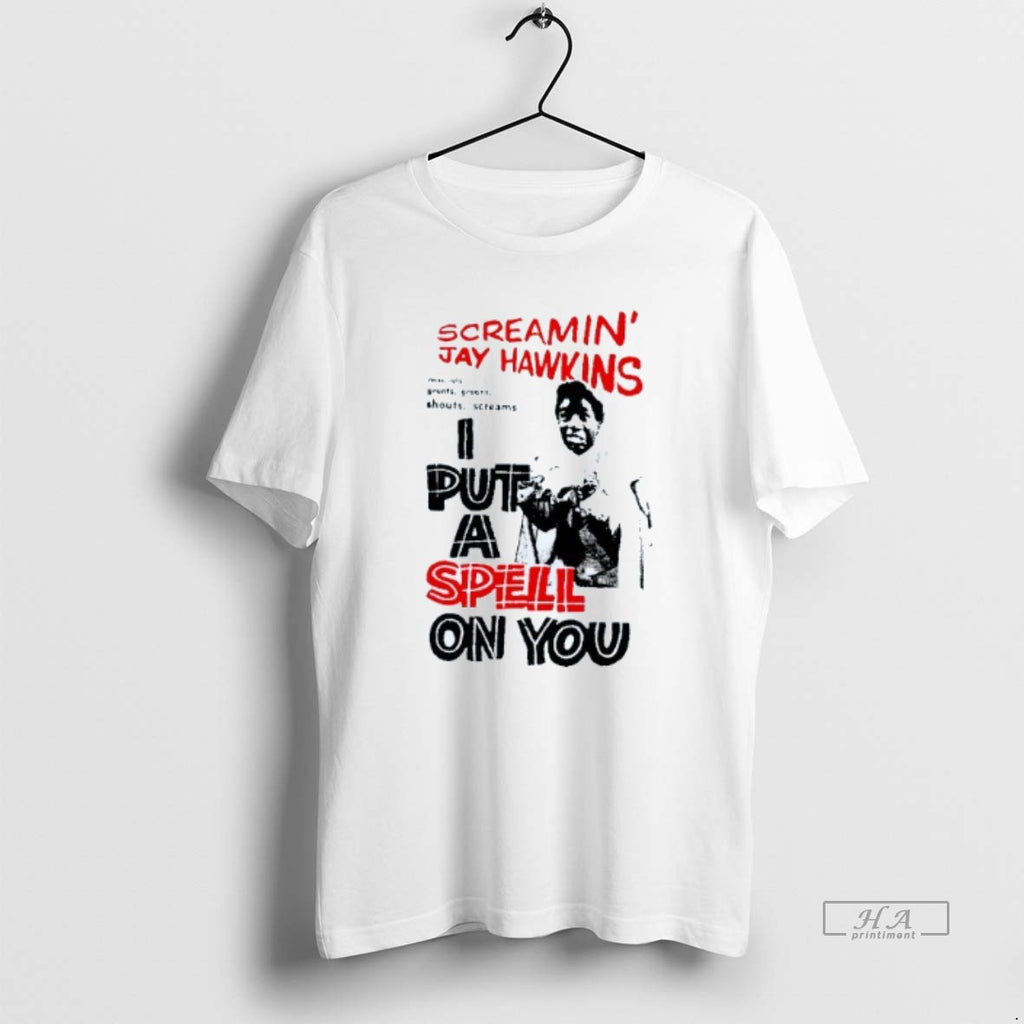 Trendy Screamin Jay Hawkins I Put A Spell On You Mens White Tee
