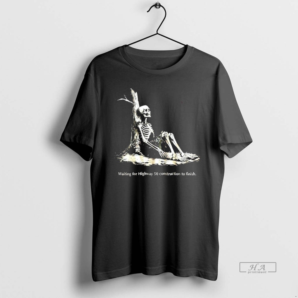 Trendy Skeleton Waiting For Highway 50 Construction To Finish Blackshirt