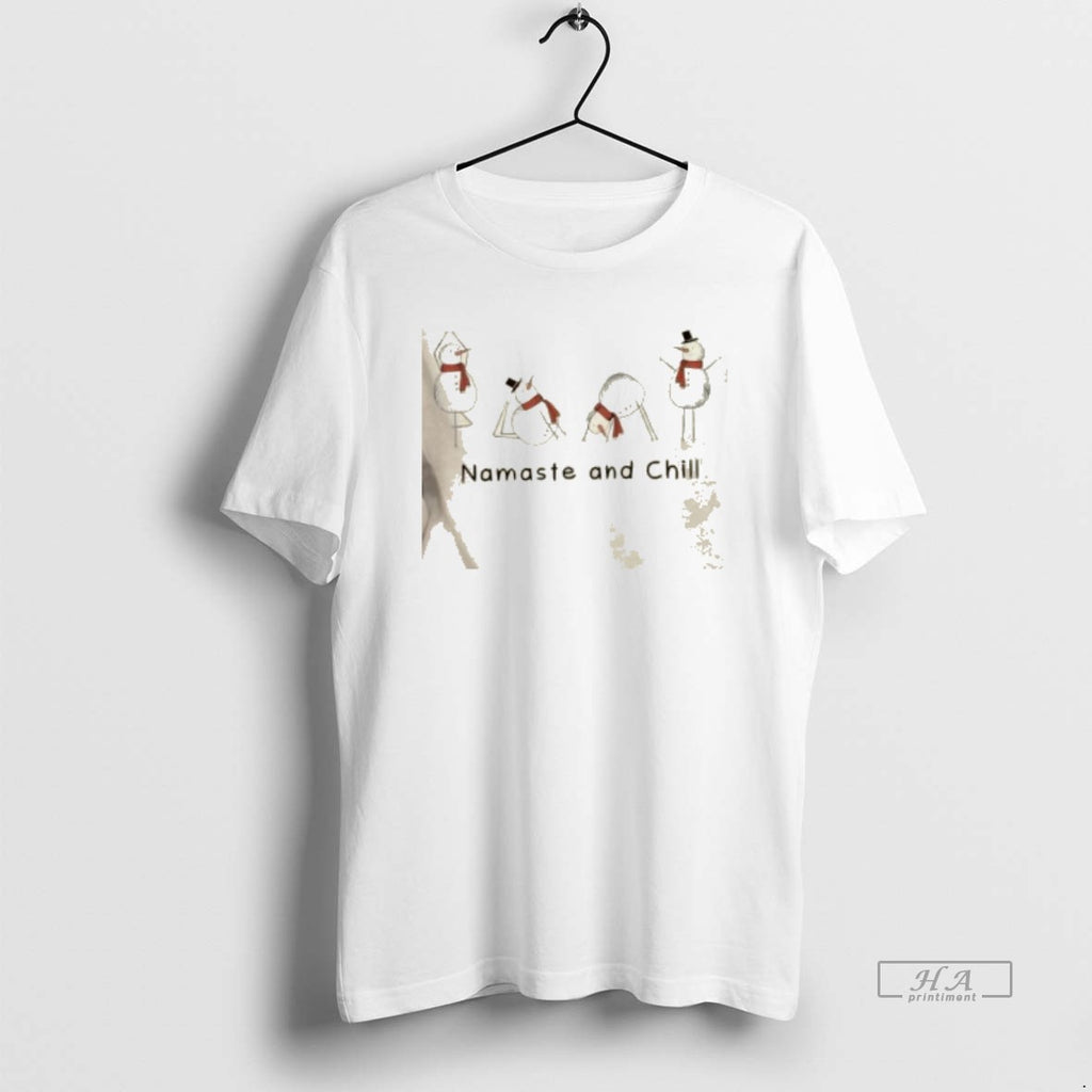 Trendy Snowman Namaste And Chill Christmas