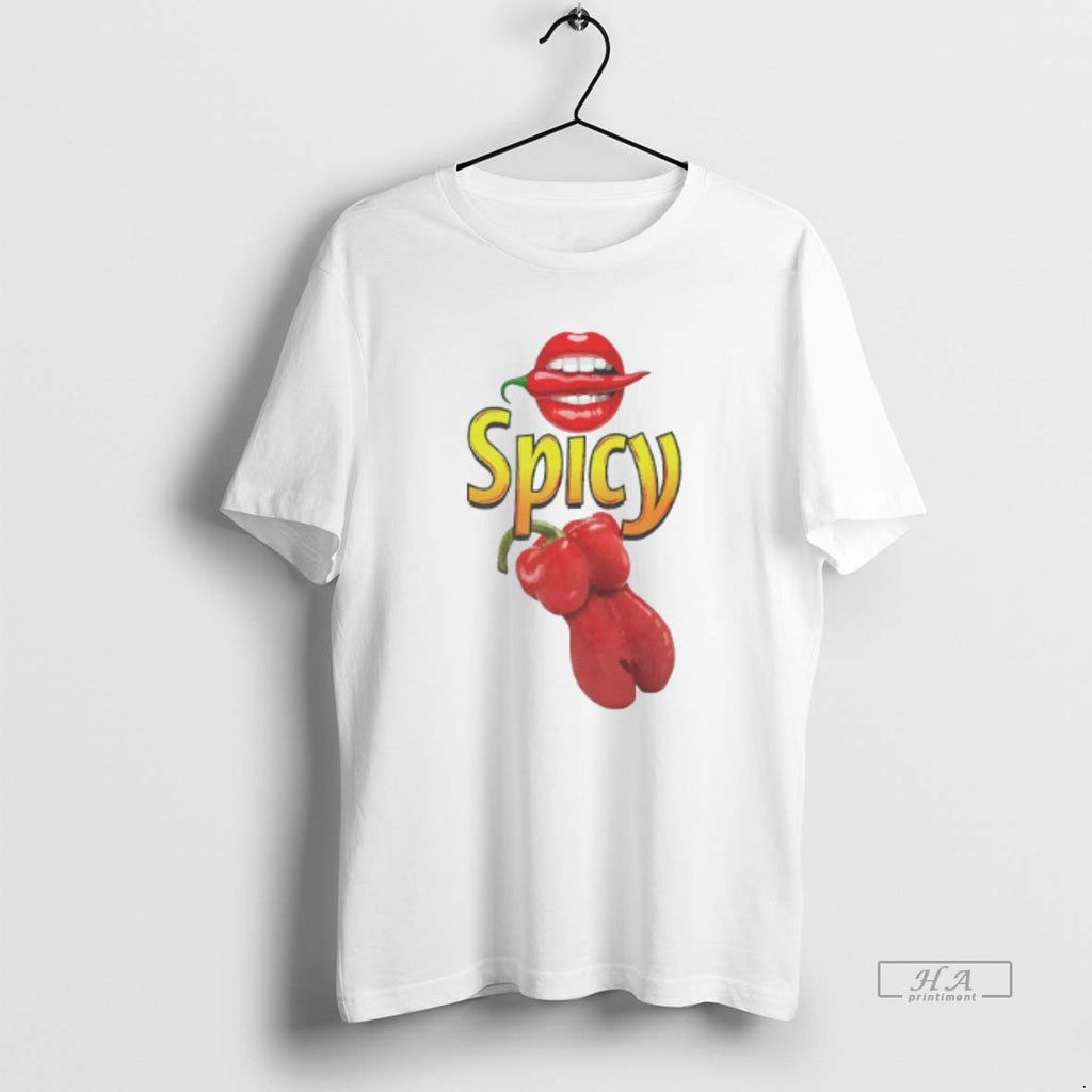 Trendy Spicy Chili Pepper Mens White Tee