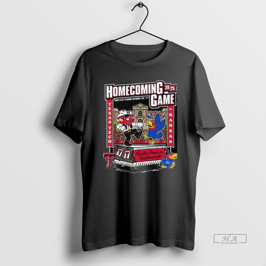 Trendy Texas Tech Red Raiders Vs Kansas Jayhawks Raider Power Featherweight 2025 Homecoming Game Gameday