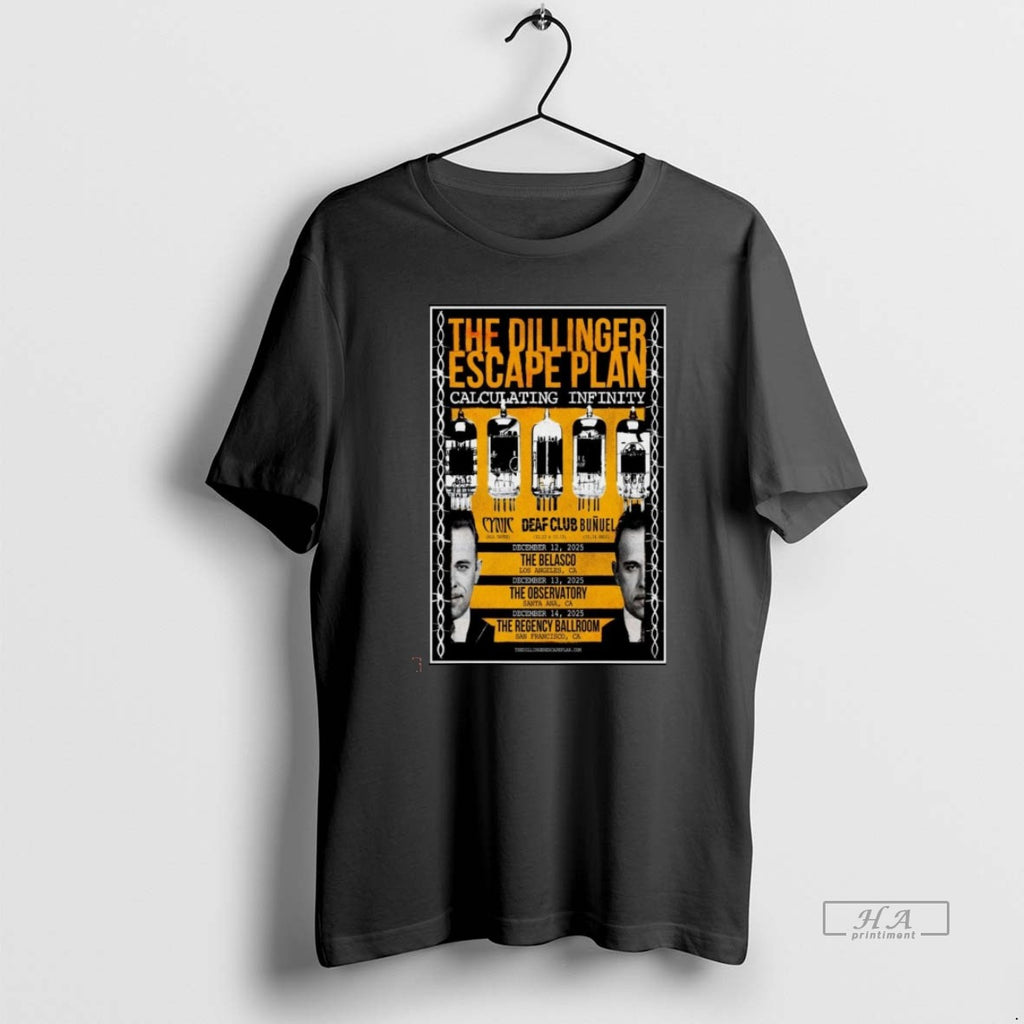 Trendy The Dillinger Escape Plan California December 12 14 2025 Tour