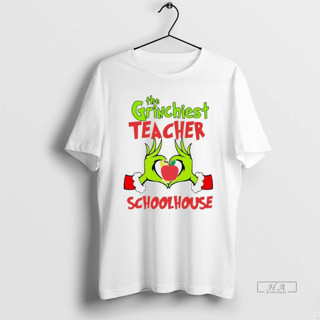 Trendy The Grinchiest Teacher Schoolhouse Christmas White