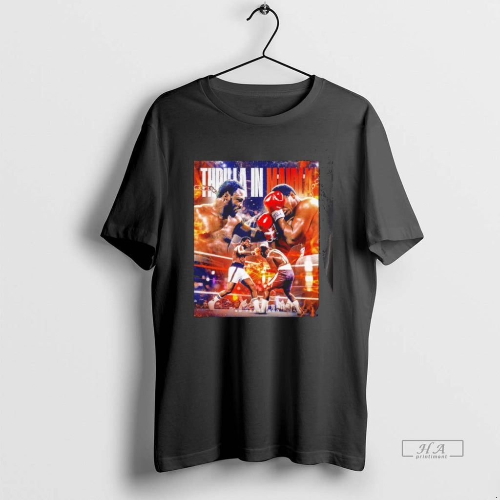 Trendy Thrilla In Manila Muhammad Ali And Joe Frazier Boxing 50 Years Ago Graphic Mens