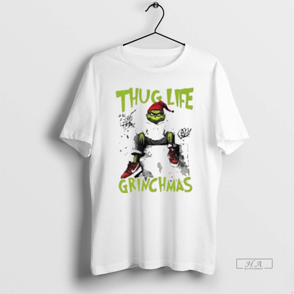 Trendy Thug Life Grinch Christmas Friends White