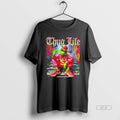 Trendy Thug Life Green Monster Grinch Blackshirt
