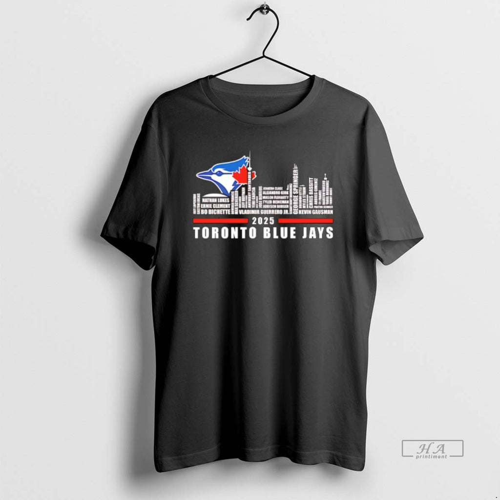 Trendy Toronto Blue Jays Logo And Skyline 2025 Bo Bichette Vladimir Guerrero Jr Kevin Gausman