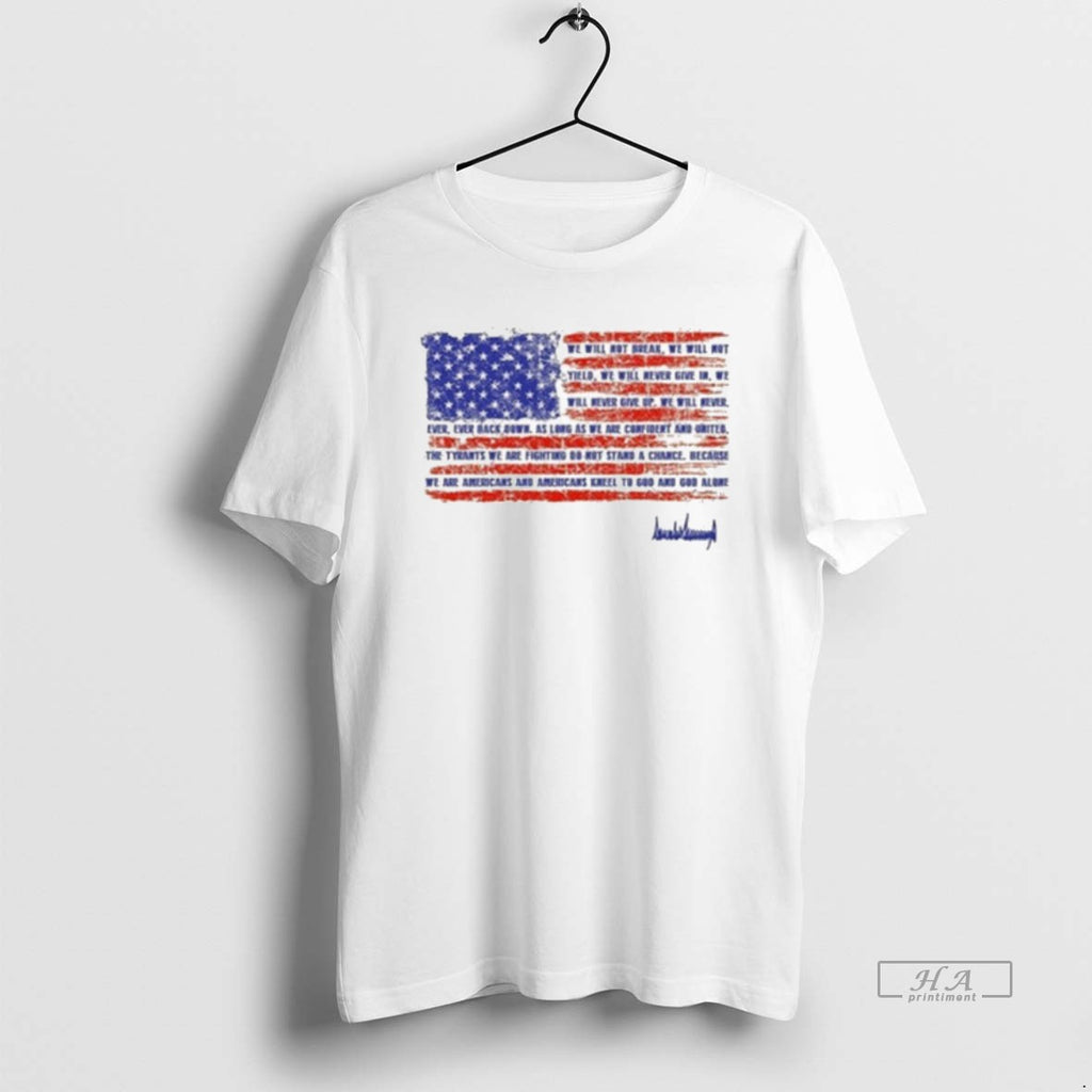 Trendy Trump Nation Proclamation American Flag