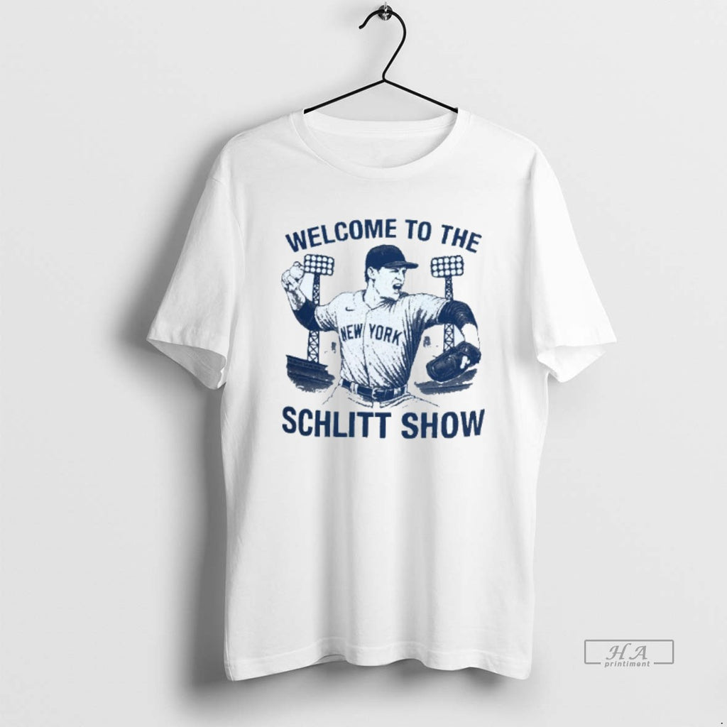 Trendy Welcome To The Schlitt Show Cam Schlittler New York Yankees Mens White Tee Tee