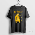 Trendy Yellow Mouse Got Cheese Cartoon