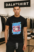 Trust Me Cartoon Character Lightning Bolt Graphic shirt