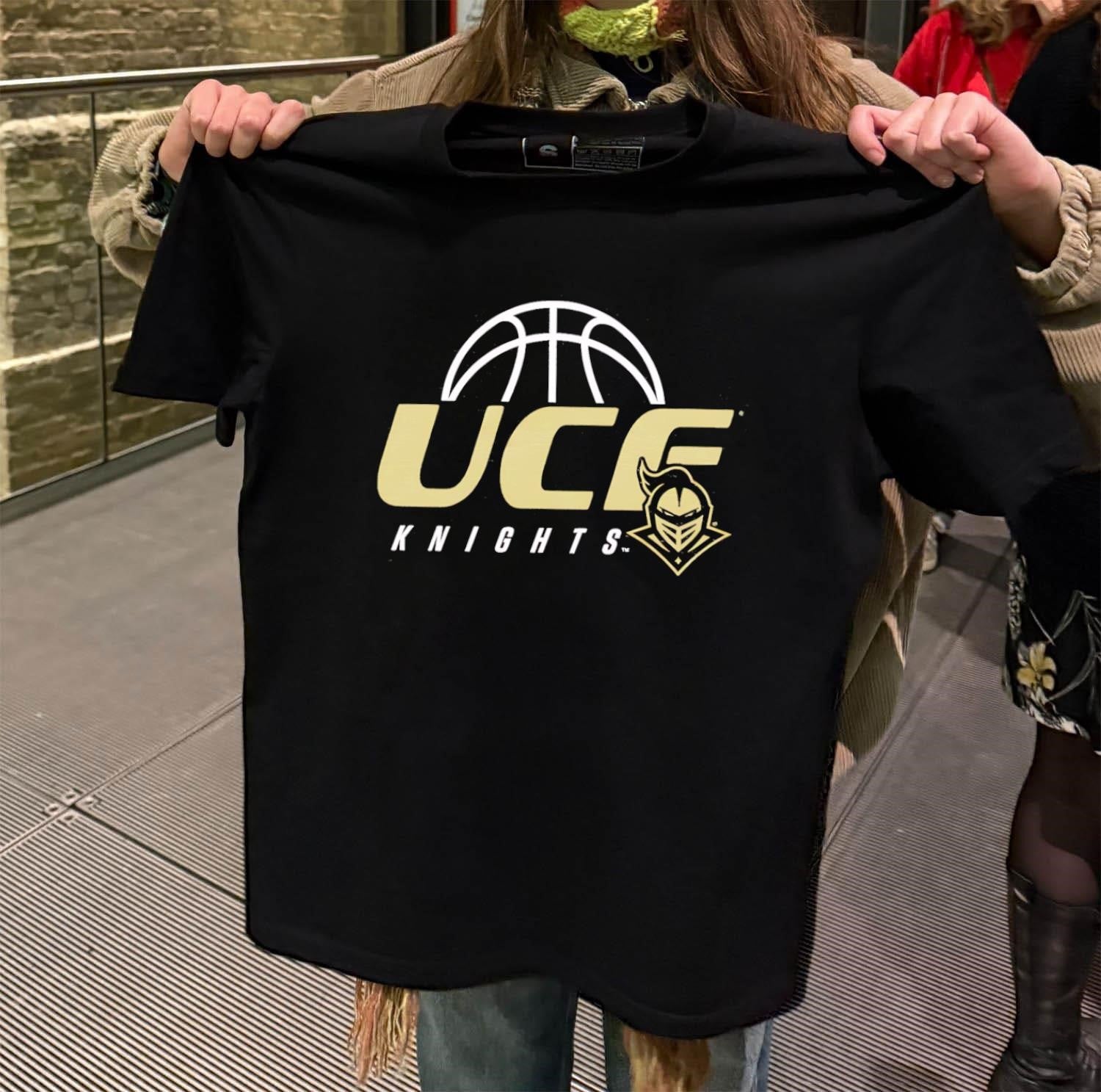 UCF Knights Gold Logo White Basketball Knight Helmet shirt
