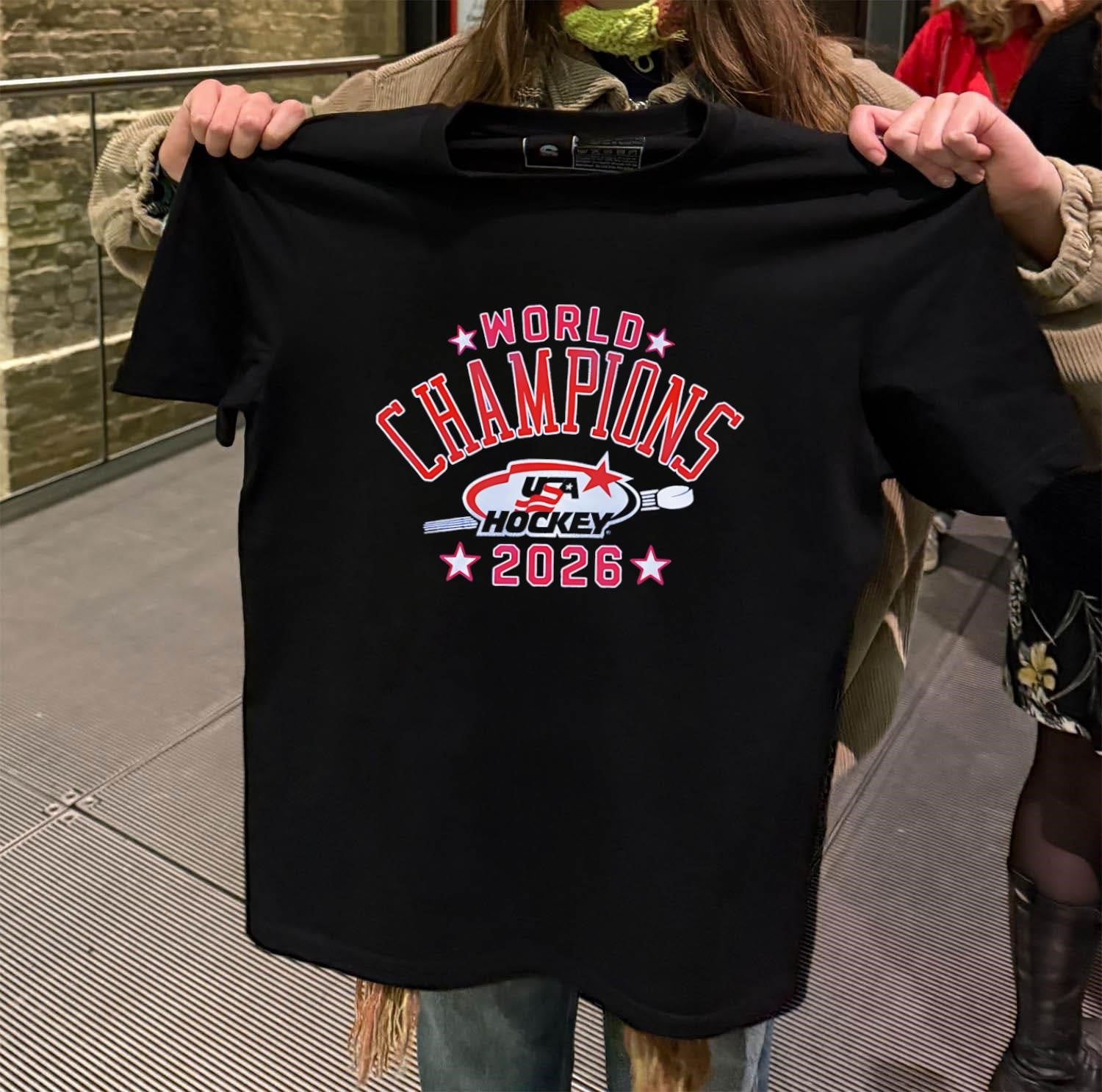 USA Hockey World Champions 2026 logo shirt