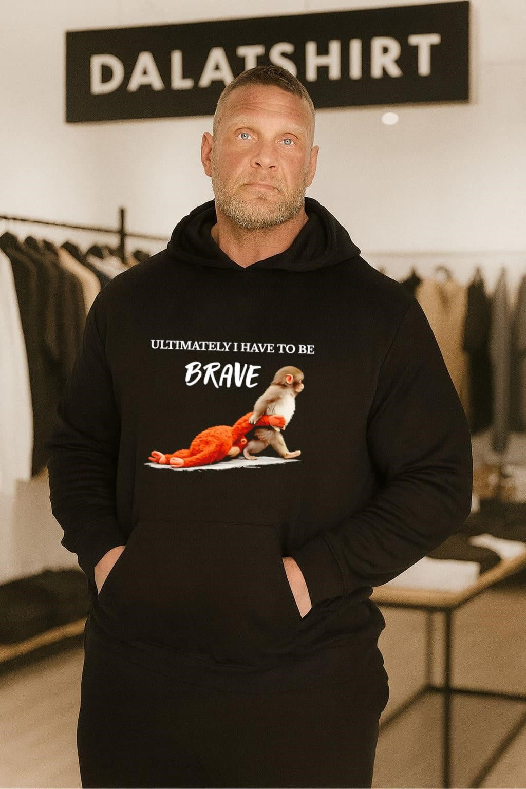 Ultimately I Have To Be Brave Monkey Dragging Plush shirt