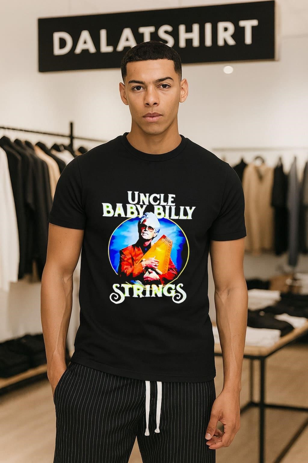 Uncle Baby Billy Strings Character Autoharp Musical Comedy shirt