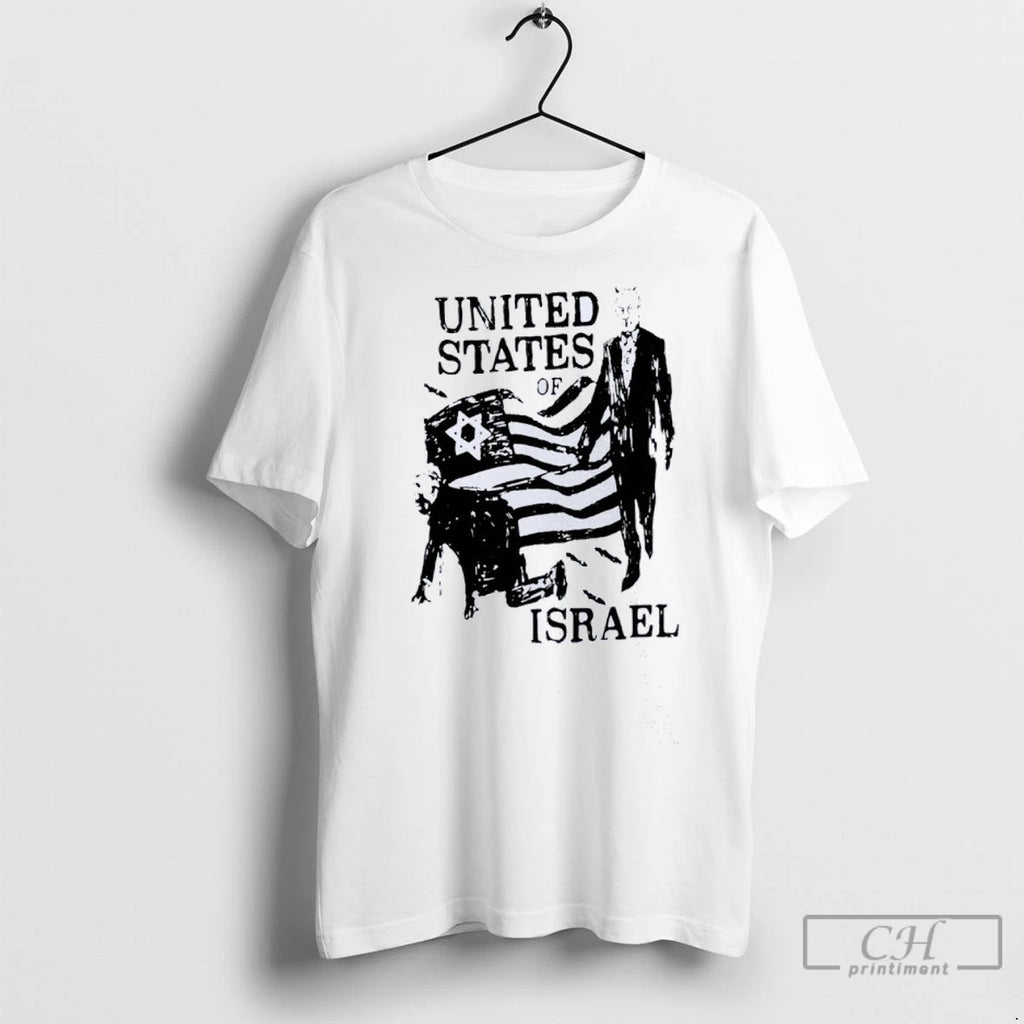 United States Of Israel Red T Shirts