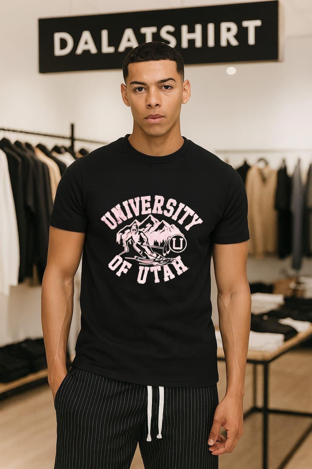 University of Utah Skiing Mountains Drum and Feather shirt