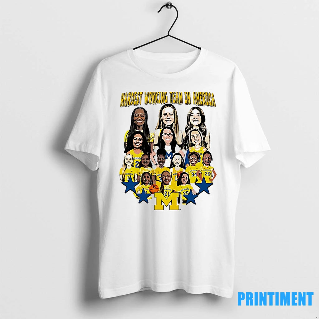 Valiant University Of Michigan Womens Basketball Hardest Working Team In America Tshirts Sweater