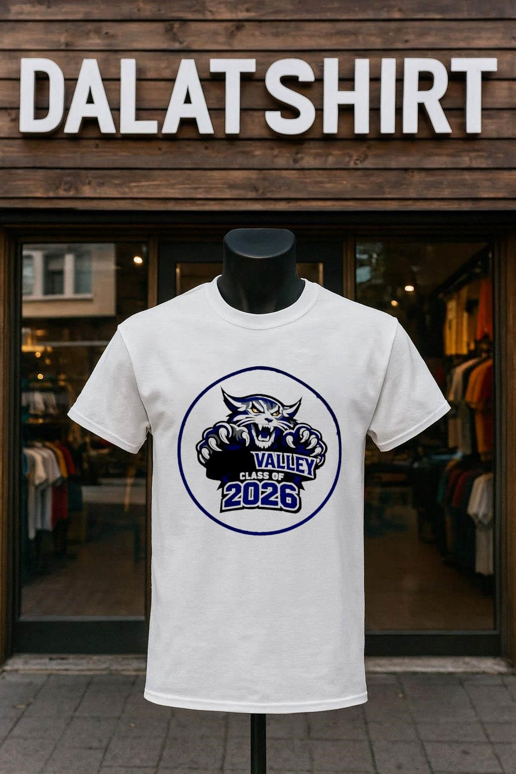 Valley Class of 2026 Wildcat Mascot Logo shirt