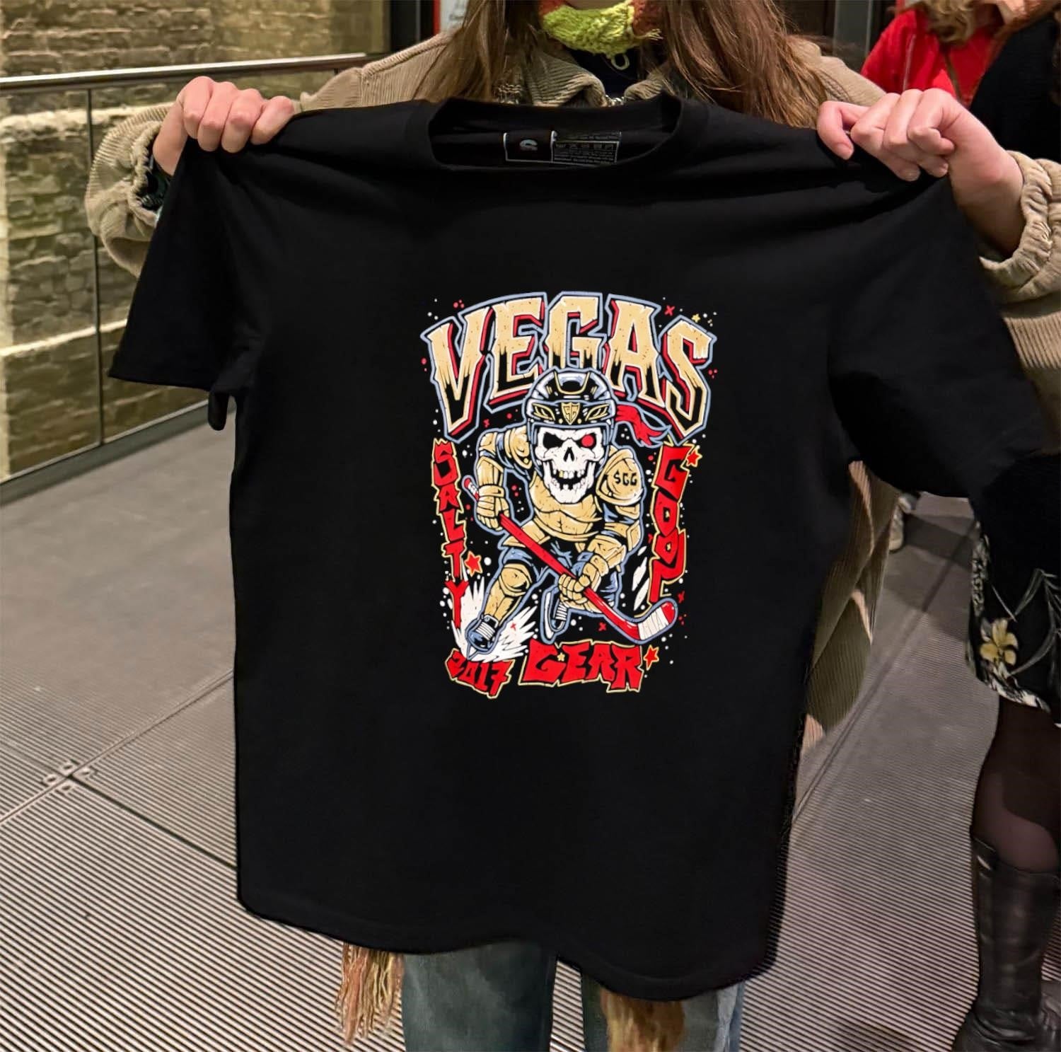 Vegas Salty Goon Gear 2017 Skeleton Hockey shirt