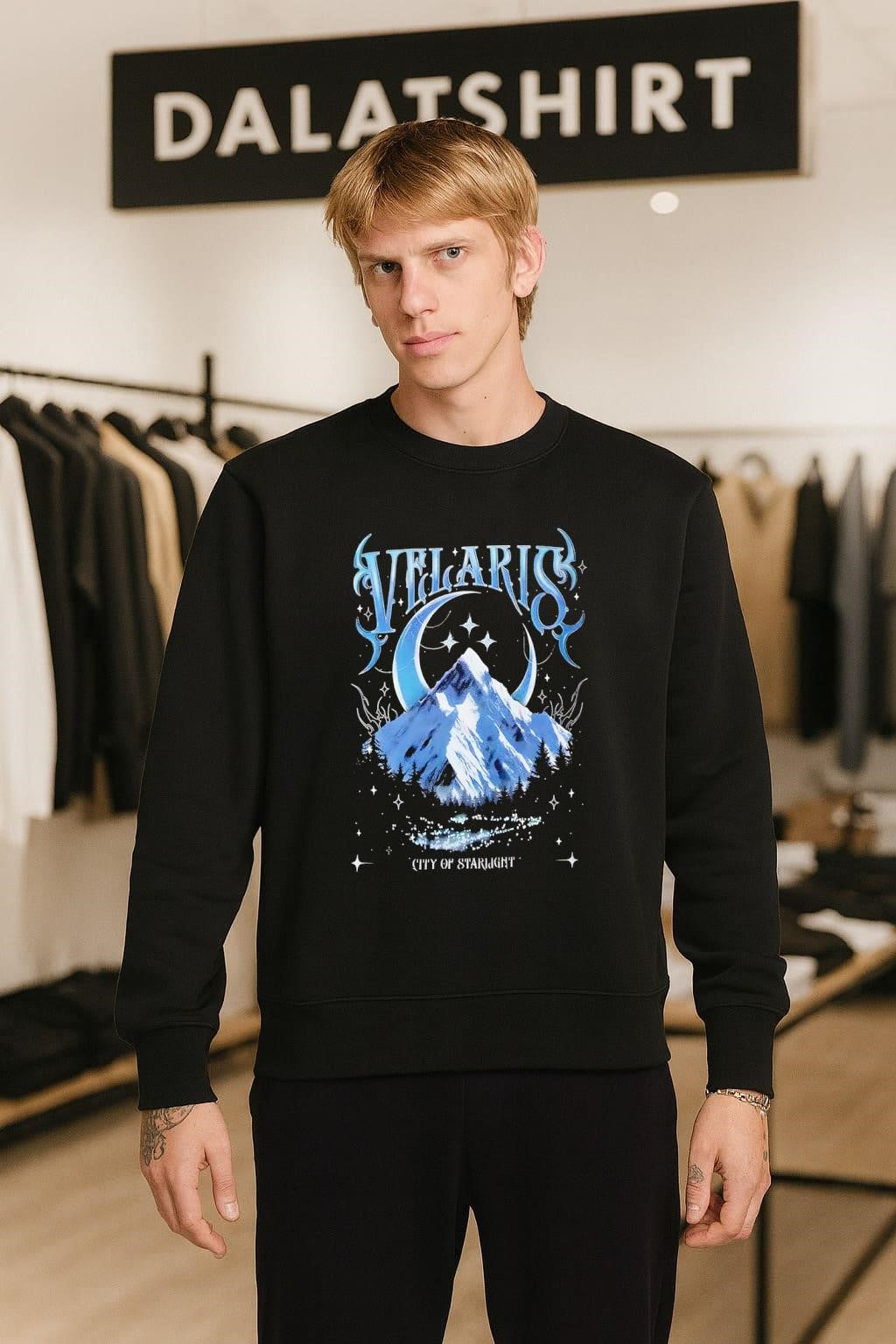 Velaris City Of Starlight Mountain Moon Stars Fantasy shirt