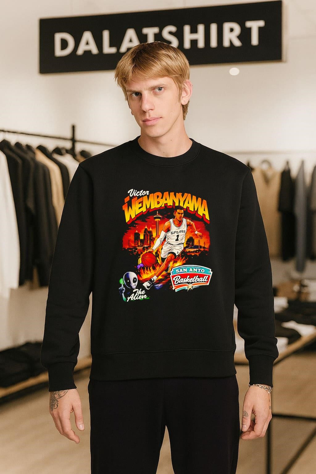 Victor Wembanyama San Antonio Basketball The Alien Spurs shirt