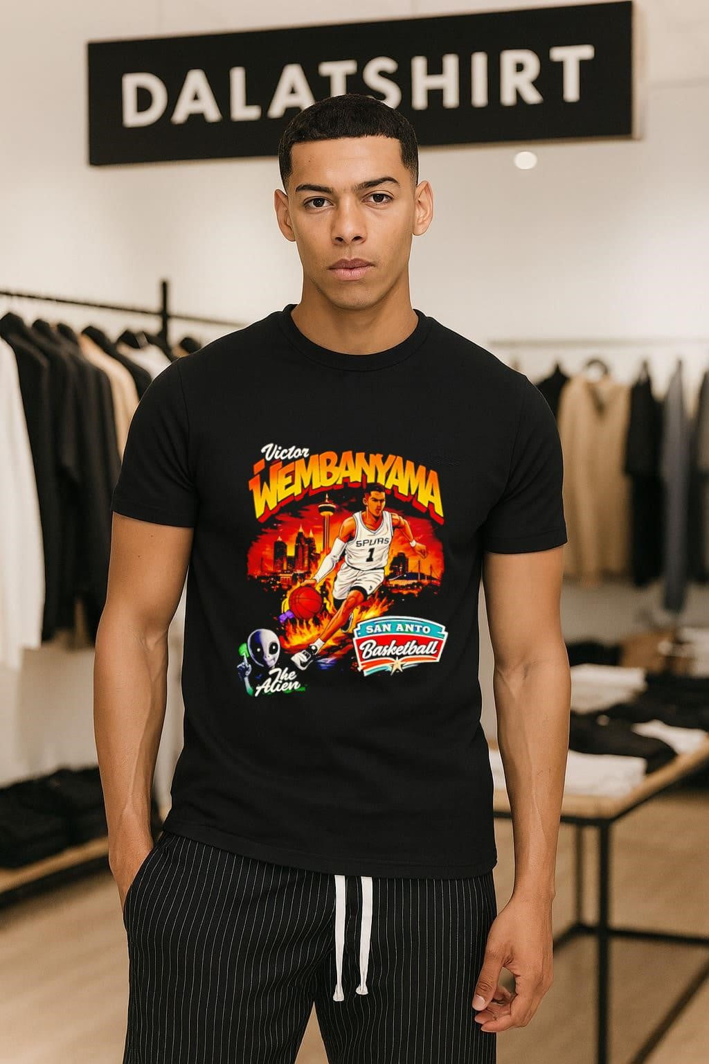 Victor Wembanyama San Antonio Basketball The Alien Spurs shirt