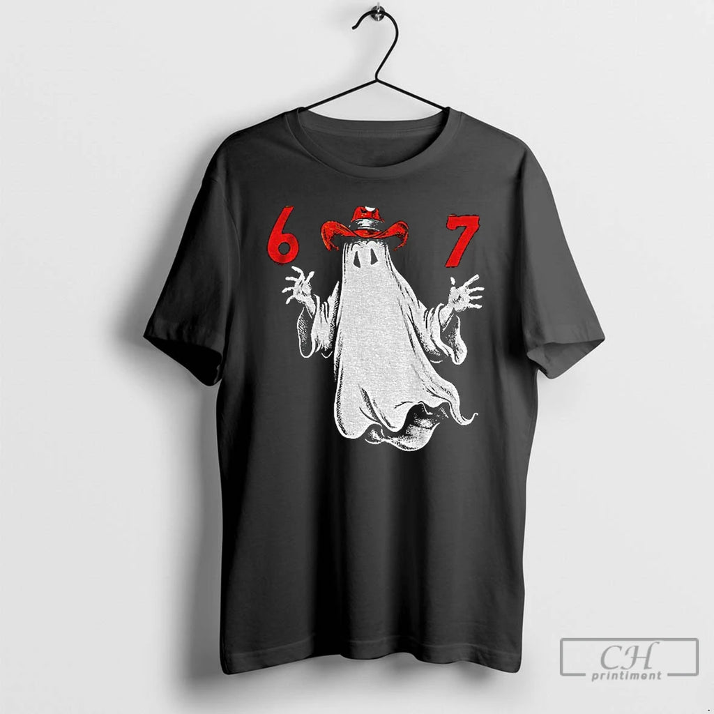Vintage Halloween 67 Six Seven Spooky Ghost Graphic T Shirts