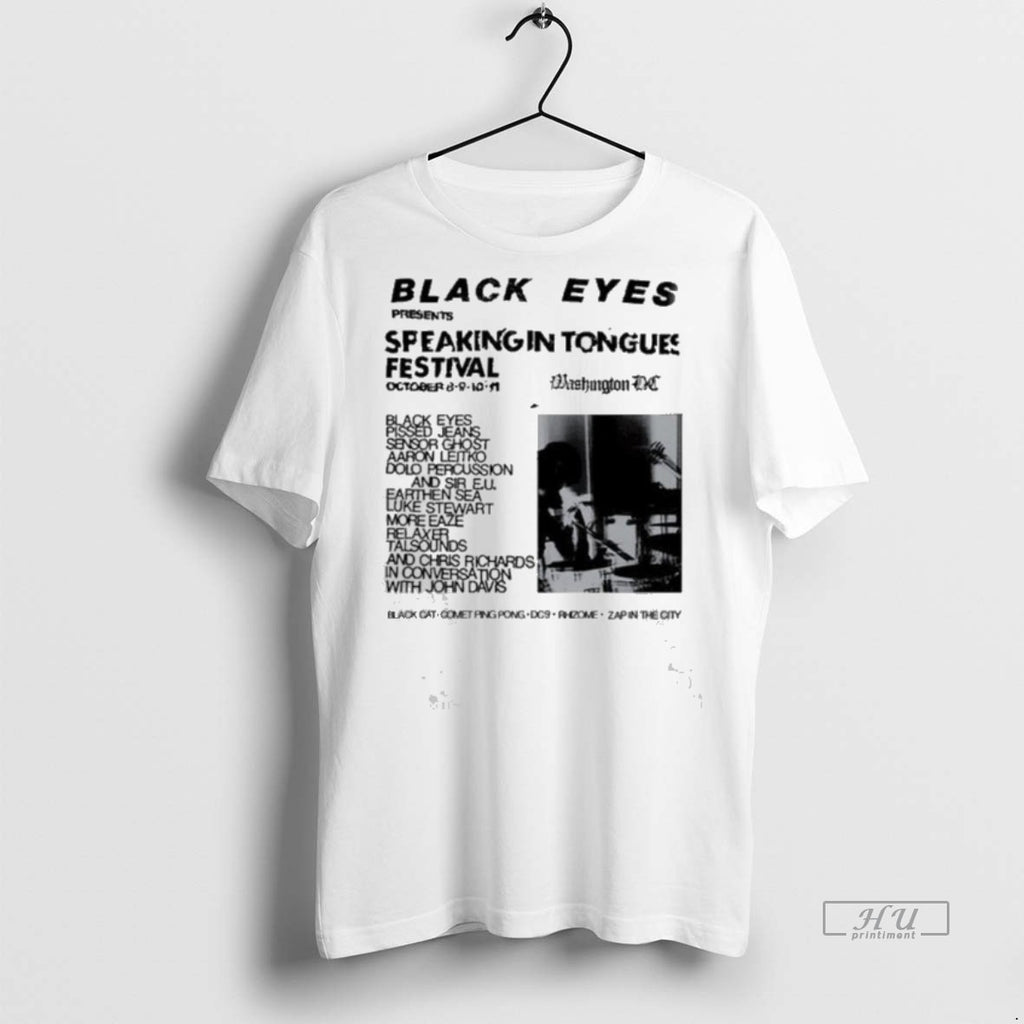 Viral Black Eyes Dischord Speaking In Tongues Festival 2025 Tee Shirt Sweater