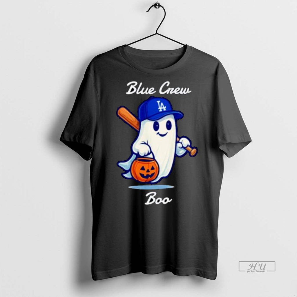 Viral Blue Crew Dodgers Happy Halloween Boo Ghost Ornaments Tee Shirt Sweater