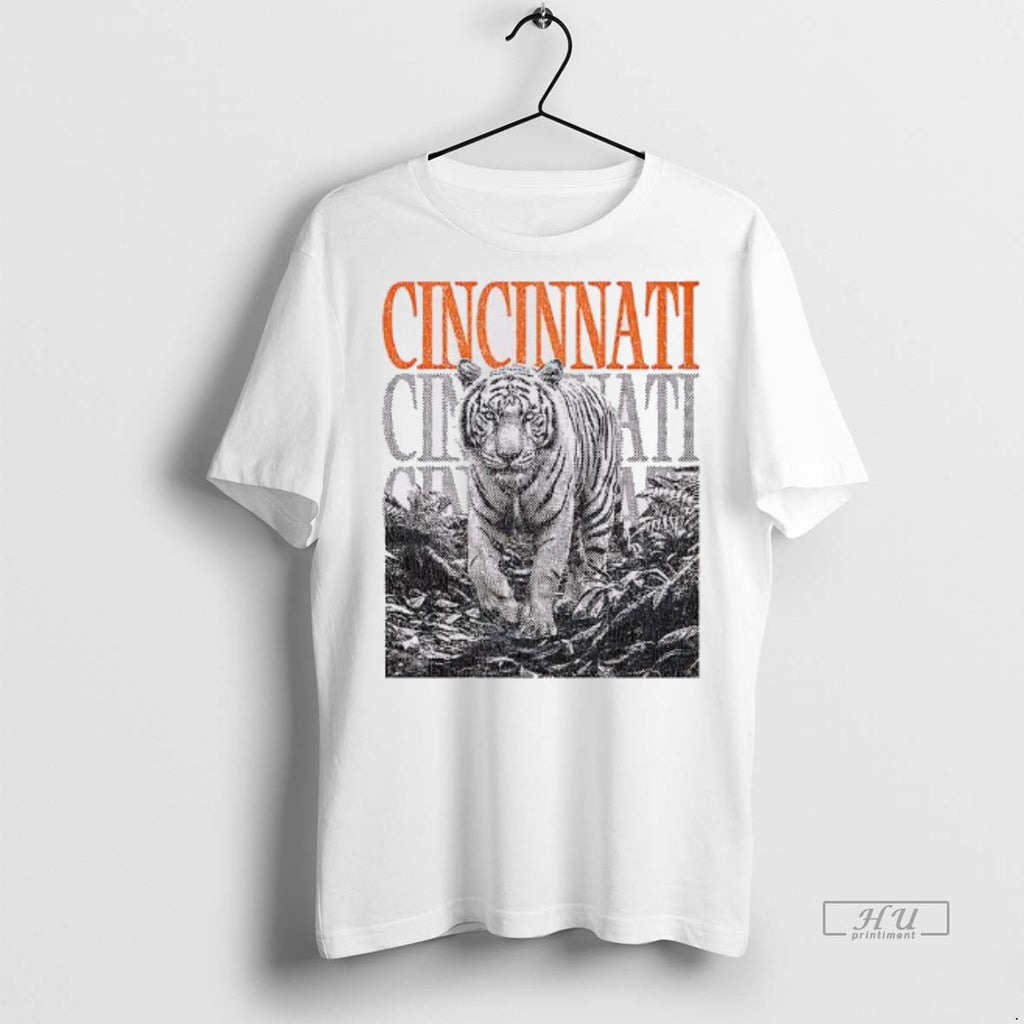 Viral Cincinanti White Tiger Tee Shirt Sweater