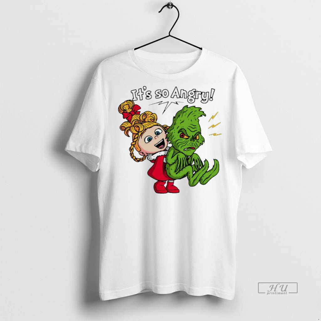 Viral Cindy Lou Who And The Grinch Its So Angry Christmas White Tee Shirt Sweater