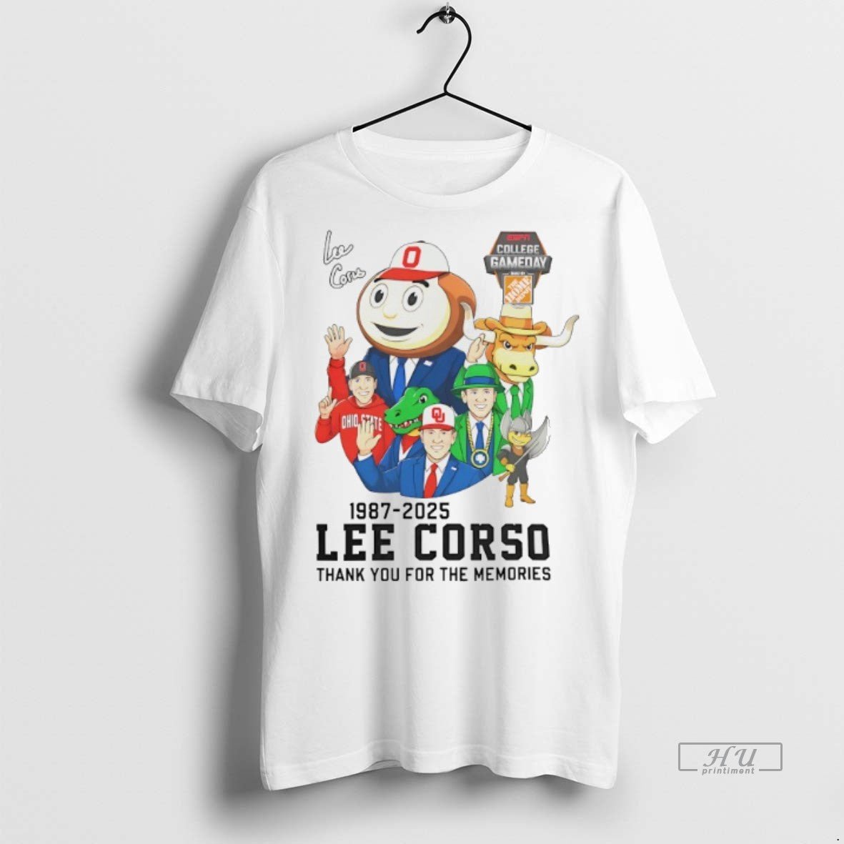 Viral Coach Lee Corso 1987 2025 Thank You For The Memories Tee Shirt Sweater