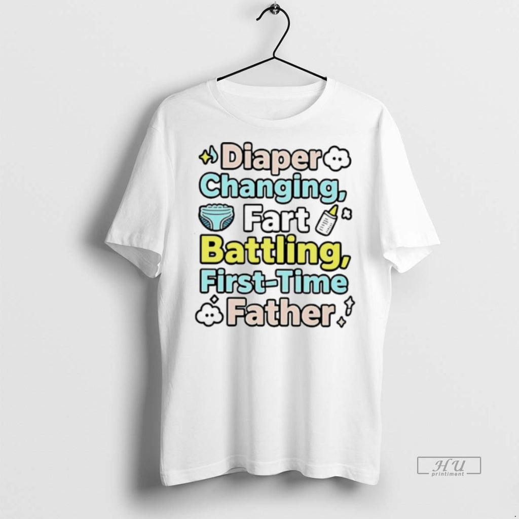 Viral Diaper Changing Fart Battling First Time Father Tee Shirt Sweater