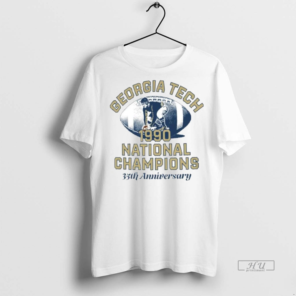 Viral Georgia Tech Yellow Jackets 1990 National Champs Anniversary Retro Ornaments Tee Shirt Sweater