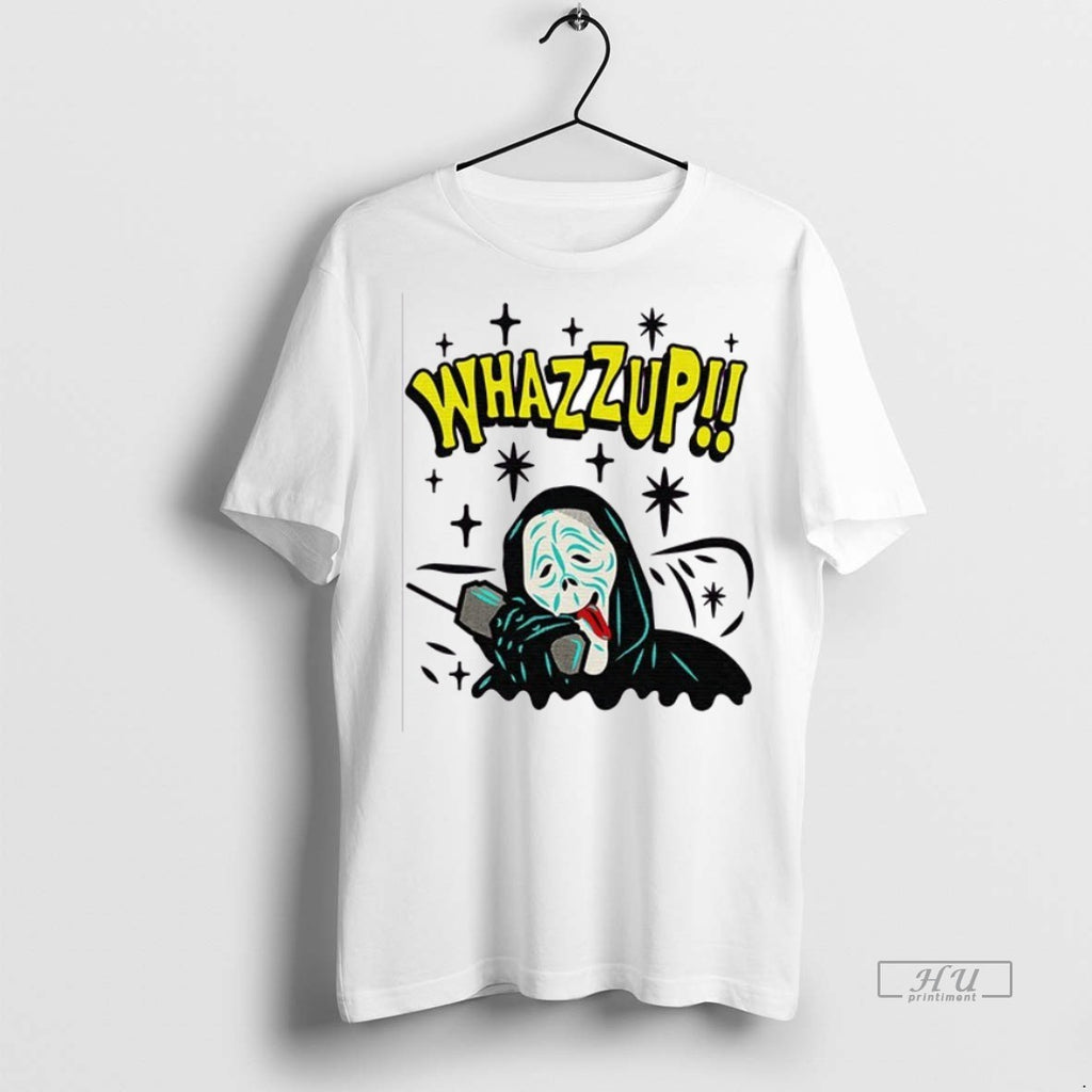 Viral Ghostface Whazzup Halloween Ceramic Ceramic And Classic Dad Cap Tee Shirt Sweater
