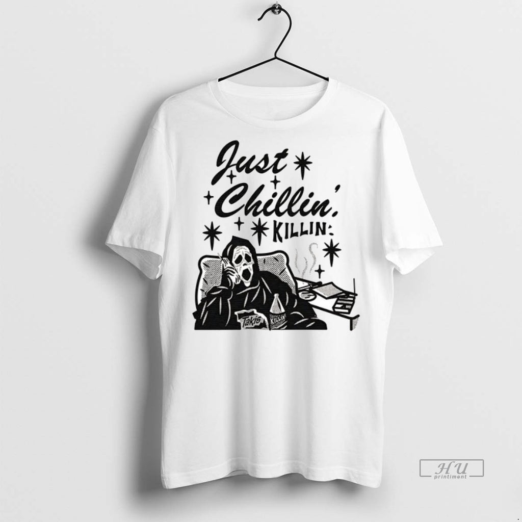 Viral Ghostface Just Chillin Killin Ceramic Ceramic And Classic Dad Cap Tee Shirt Sweater